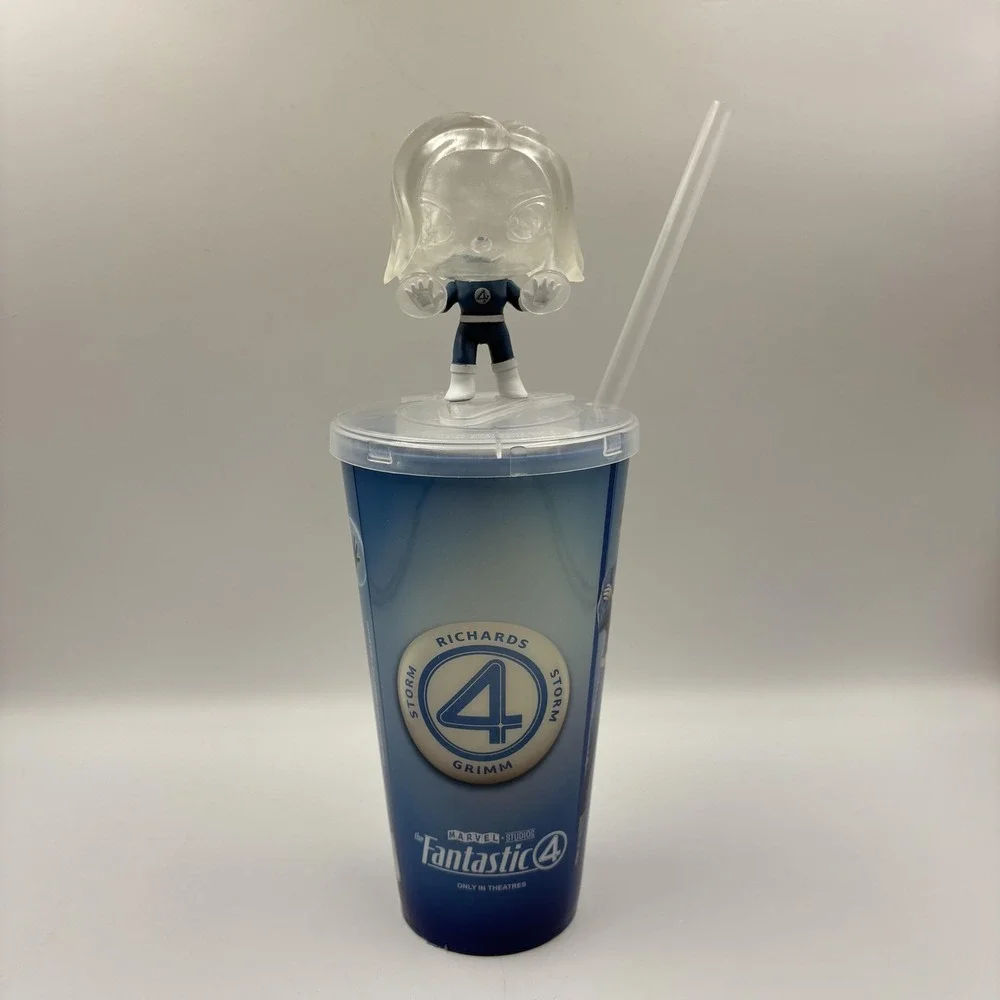Marvel‎ Fantastic 4 Invisible Woman Movie Cup 32oz Straw Figure Topper